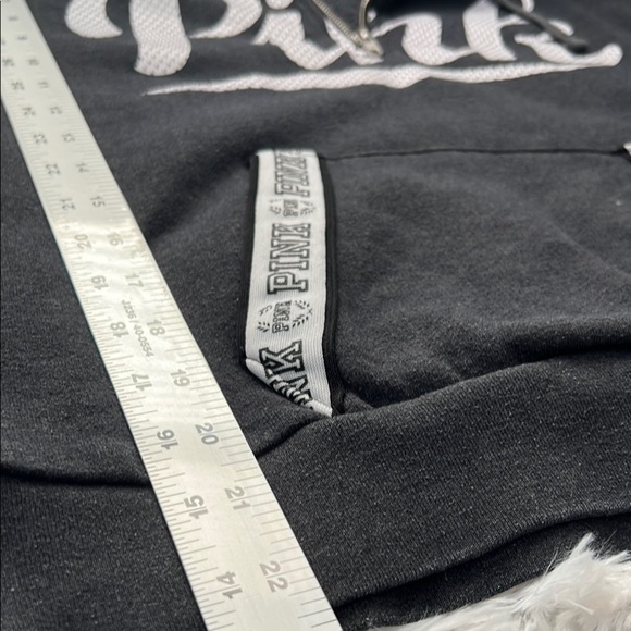 PINK Victoria's Secret Black Hoodie Size Medium - Picture 5 of 6